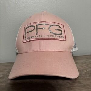Columbia PFG Performance Fishing Gear Hat Cap Trucker Mesh Youth O/S Pink